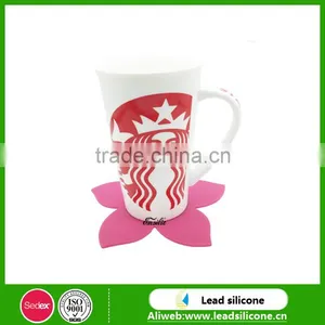 Custom Round 3D Shape Heat Resistant Anti-slide Silicone Cup Coaster,Silicone Cup Mat thumbnail-3
