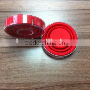 Silicone Foldable Coffee Cup Pill Box Collapsing Travel Drinking Cup thumbnail-5
