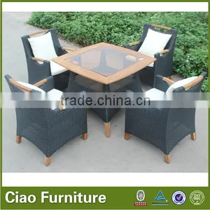 Rattan Furniture Garden Dining Set Table and Chairs thumbnail-1
