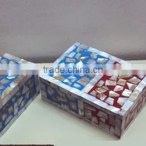 Decorative Box With Shell Decoration, Decorative Handmade Dry Fruit Box, Wooden Keepsake Box, Packaging Gift Box, Wedding Box thumbnail-2