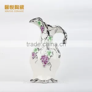 Stock Golden Ceramic Plate/bulk Ceramic Vase Grape Design thumbnail-2