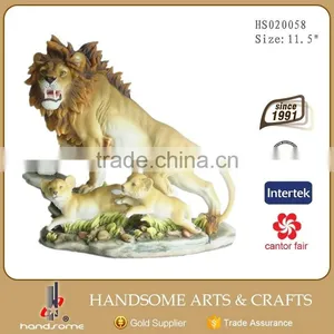 10.5 Inch Resin Craft Animal Decoration Lion Statues for Sale thumbnail-2