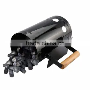 Good Helper Outdoor BBQ Chimney Charcoal Fire Starter With Wooden Handle thumbnail-2