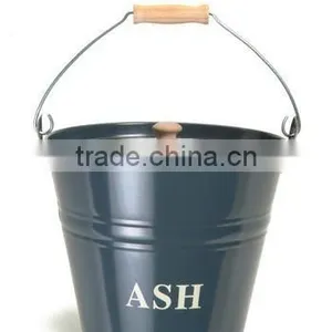 Outdoor Metal Coal Bucket With Lid thumbnail-1