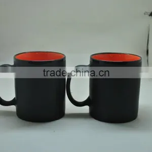 Two-tone Ceramic Matte Finish Black Coffee Mug thumbnail-2