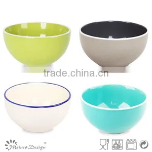 Factory Direct Wholesale Gloss Glaze Ceramics Cereal Bowl With Dot thumbnail-1
