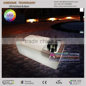 Outdoor Led Illuminated Lighted Coffee Table thumbnail-3
