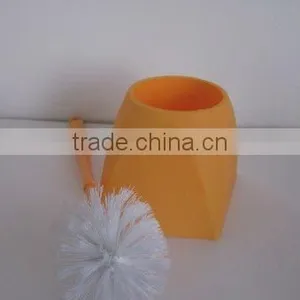 Plastic Small & Convenient Toilet Brush Holder With Orange Colour thumbnail-1