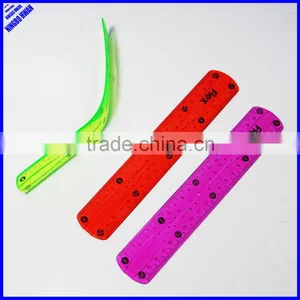 New Designer 20cm Quality Colorful Clear Flexible Soft PVC Ruler thumbnail-1