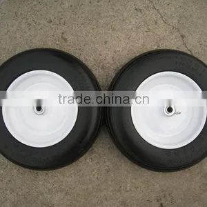 Wheelbarrow 4.0-8 Solid Heavy Duty PU Foam Rubber Wheel thumbnail-2