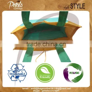 PP Laminated Jute Bag With Jute Trimmed Cotton Web Handle & With Button Closure thumbnail-5