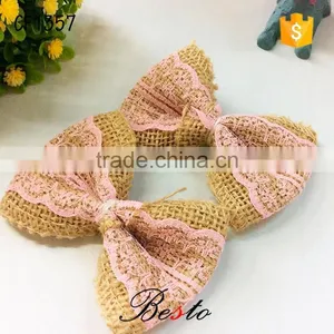 Popular Handmade Purple Lace Burlap Flower for Baby Hair thumbnail-4