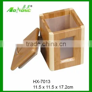 Cheap Unique Kitchen Bamboo Candy / Sugar / Salt Mason Jar In Storage Jar With Lid thumbnail-1