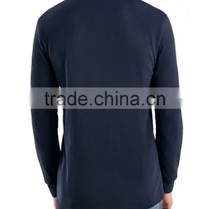 2015 Selected Men Navy Long Sleeves t Shirts Custom Design Full Sleeve t Shirt Wholesale thumbnail-2
