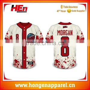 Hongen Apparel Fully Sublimation Authentic Baseball Uniforms Practice Baseball Jersey thumbnail-1