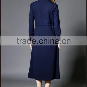 Fashion Mature Women Casual Dresses Clothes Long Sleeve Women Dresses Big Women Dresses thumbnail-3