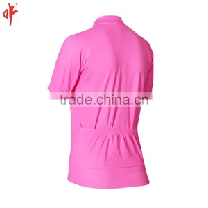Custom Bicycle Uniforms,Cycling Jerseys, Plain Hot Pink Design thumbnail-3