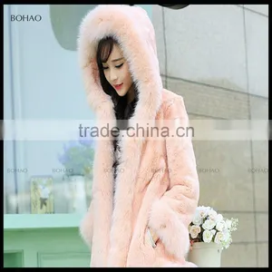 Made in China Hot Selling Girls Faux Fur Rabbit Overcoat thumbnail-3