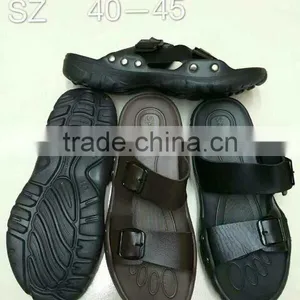 High Quality Slipper Shoes Man pu Slippers Surplus Bulk in Stock thumbnail-1