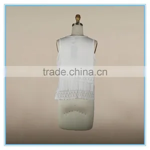 Fashion White Lace Camisole Sexy Sleeveless Tube Top Photos For Ladies thumbnail-3