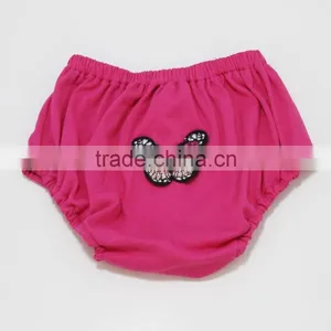 2017 New Arrival Solid Color Cute Baby Cotton Embroidery Bloomer thumbnail-2