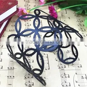 Cheap Jewelry Plain Black Cuff Metal Hollow Bangle With High Quality thumbnail-6