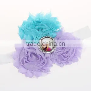 Wholesale Boutique Satin Flower Feather Baby Hairband Princess Tiara Hair Accessories thumbnail-6