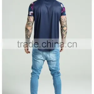 2016 Fashion Design Mens Baseball Jersey With Sublimation Printed Sleeves 100% Polyester Curved Hem 1/4 Zipper Baseball T Shirt thumbnail-3
