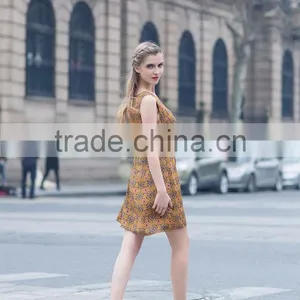 Women's Lovely Dress for Summer Fashion Printed Dress Slim Fit Sleeveless Dress Casual Skirt thumbnail-2