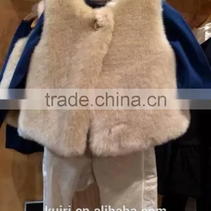 Girl Winter White Faux Fur Clothes 2016 New Brand Girls Fur Vest Waistcoat Comfortable Toddler Baby Kids Fur Vests Coat Clothes thumbnail-6