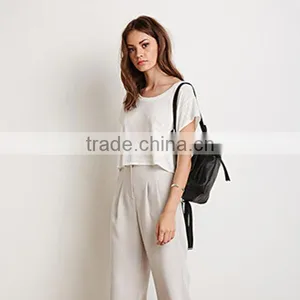 2015 Hot Sale Women Wear Knit Crop Top Loose Top thumbnail-1