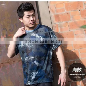 2016 Wholesale Men Camouflage Dryfit Breathable T-shirt Men Army Tactical Combat T Shirt Military Sport Camo Camp Mens T Shirts thumbnail-3