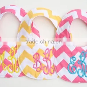 Personalized Seersucker Monogrammed Bib thumbnail-2