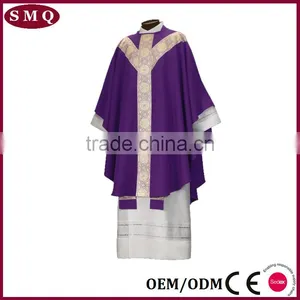 2017 Factory Supply Jacquard Costume Wholesale Purple Chasuble thumbnail-1