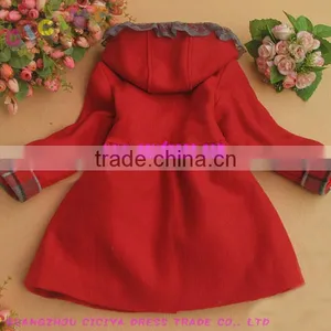 Classic Warm Children Woolen Coat With Hoody thumbnail-3