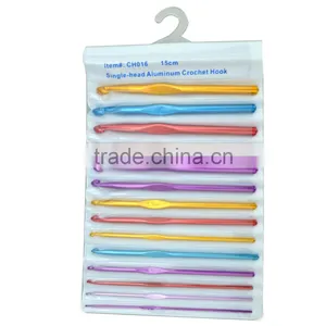 CH016_14 14SIZES Aluminum Crochet With Pouch thumbnail-1