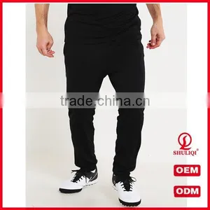 Shuliqi Factory Custom Gym Skinny Tracksuit Wholesale Men Sports Plain Cotton Tracksuit in Black thumbnail-4