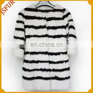 2015 Elegant Winter Coat With Round Collar Women's New Design Fur Coat With 100% Real Rabbit Fur thumbnail-5