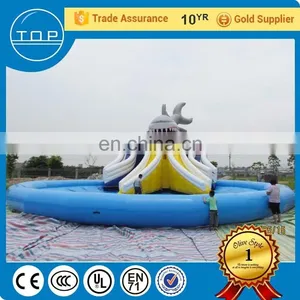 Customized Inflatables Sale Slides for Pond Inflatable Floating Water Slide With EN14960 thumbnail-5