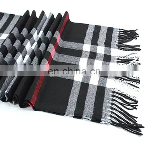 Classic Design Men Tartan Scarf With Fringe thumbnail-3