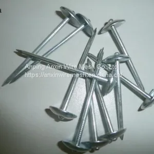 Galvanized Umbrella Head Roofing Nails 9gauge 2.5'' thumbnail-3