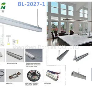 Led Linear Light Fixture 2ft 3ft 4ft 5ft 8ft 18w 22w 36w Dimmable White 6000k Led Flat Tube Lights thumbnail-1