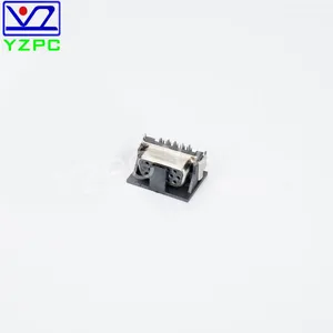 SLIM 15pin Female Right Angle PCB BOARD +CAP Computer Connector Slective Gold Plating CL=3.5mm thumbnail-3