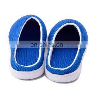 Wholesale Breathable Men's Original Two-Tone 3D Amazon Mesh Bamboo Fiber Gel Slippers Memory Foam Slipper thumbnail-5