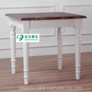 Fashional Norway Oblong Log White Four Seater Wood Dining Table thumbnail-3