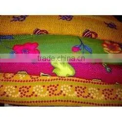Vintage Kantha Quilt Handstiched Kantha Work Bed Cover Throw Blanket Bedding GUDARI Wholesale Lot 3 Piece thumbnail-1