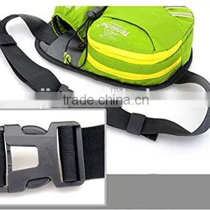Lumbar Waist Pack - Running Bag Belt With Water Bottle Holder - Waterproof Fanny Pack With Reflective Tabs thumbnail-6