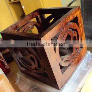Salt Lamps Wooden Base thumbnail-1