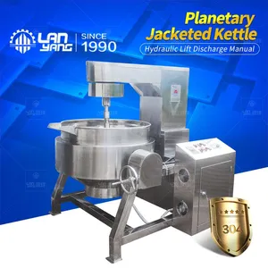 50L Gas Frying Pan ，stainless Steel Gas Heating Drum Mixer， Beef Jerky Equipment ，horizontal Gas Frying Pan thumbnail-2
