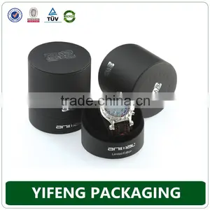Black Gift Paper Tube Box/cylinder Box/Round Box With Ribbon thumbnail-3